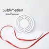 Sublimation Wind Spinner 3 Inch Blanks White Aluminium Metal Wind Chime Festive Pendant Decoration Gifts