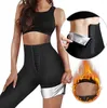 Modeladores de cintura femininos Calças de moletom modelador de corpo treino emagrecimento sauna trainer espartilho leggings roupa íntima