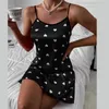 Womens Sleepwear Fashion Ladies Lace Sexy Sling Nightdress Lingerie Satin Cup Uneck Nightwear Homewear 230601