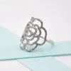 Cluster Rings Anillos Plata Mother's Day 925 Silver Stone Rose For Women Jewelry De Ley Mujer Amethyst Ring