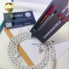 2024 fashion Hot Selling Fashion Cuban Chain Necklace Bracelet 8mm 10mm 13mm Silver 925 Moissanite Link