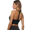 Yoga Outfit Donna Y-Back Racerback Reggiseni sportivi Running Fitness Canotta Top spazzolato U Neck Supporto medio Push Up Intimo Abbigliamento sportivo