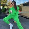 Running Set 2023 Fashion Autumn Winter Casual Outfit Streetwear Women Tracksuit Lång ärm Huva tröja jacka jogger byxor sport