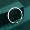 Bagues de bande 2022 NOUVELLE bague exquise pour les femmes réel S925 argent éternité croix Zircon petit diamant mode fiançailles fête cadeaux bijoux J230602