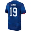 Maglia da calcio della squadra nazionale 9 PEPI 11 AARONSON 5 ROBINSON 8 MCKENNIE 3 ZIMMERMAN 21 WEAH 4 ADAMS 2 YEDLIN 23 ACOSTA 10 PULISIC 13 MORGAN 15 RAPINOE Maglia da calcio Uomo