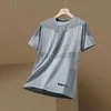 Herr t-shirts snabb torr sport t shirt mäns 2023 korta ärmar sommar avslappnad tryck plus överdimensionerad 3xl topp tees gym tshirt kläder j230602