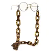 Очки цепочки модные леопардовые очки для очков цепные очки Landyard для мужчин Женщины Большой коренастый черепахой