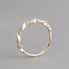 Wedding Rings 3 Metal Colors In Cute Female Jewelry Trendy Romantic Vintage Bands Twist Finger Ring Gift