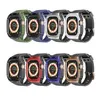 For Apple Watch Ultra 49mm Bands for Men Women Rugged TPU Sport Shockproof Waterproof Scratch-Proof Protective Strap with Bumper Case