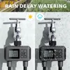 Bewateringsapparatuur Uitlaat 2 zoneprogramma's 3 LCD digitale tuinwatertimer Regenvertragingskraan Slang Irrigatiecontroller Week- en dagcycli