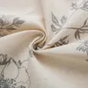 Curtain YOUZI Floral Hanging Door Cotton Linen Half Partition Curtains Home Decor For Bedroom Living Room Kitchen