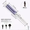 Fers à friser 40mm Bigoudis Ion Négatif Céramique Soins Big Wand Wave Styler 3 Températures Chauffage Rapide Styling Outils 230602