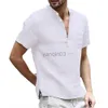 T-shirts pour hommes Été Nouveau T-shirt à manches courtes pour hommes Coton et lin Led Casual T-shirt pour hommes Chemise Homme Respirant S-3XL J2306