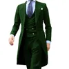 Men's Suits Handcrafted Royal Blue 3-Piece Gentleman Suit: Perfect For Weddings Proms And Formal Events!