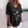 Magliette da donna femmina estate a maniche corte vneck top abbigliamento da donna sciolto femmina streetwear hip hop tee harajuku maglietta pullover 230601