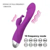 USB -laddning av kaninvibratorer Vagina G Spot Clitoris Nipple Dual Stimulator Massager Dildo för kvinnor Vuxen Masturbators