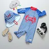 Swimwear Rush Guards 1-9Y Baby Boys Surfing Children's Swimming Set UPF50+Boys' Beach Suit Long sleeved SW404 P230602