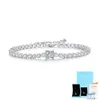 Shining U 925 Sterling Sliver Mossanite Bransoletki 1CT dla kobiet Prezent Fine Jewelry 16 + 3cm