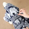 Pantalones Capris Vintage con estampado de elefante, pierna ancha, informales, holgados, rectos, de cintura alta, estilo étnico bohemio, P230602