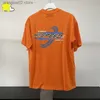 Herr t-shirts 23SS nya hi-hastighetsvetement orange svart t shirt män kvinnor 1 1 klassisk tryck vtm tee överdimensionerad kort ärm T230602