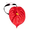 Chains Summer Floral Chocker Fabric Flannel Handmade Collar Exaggerated Red Large Leaf Necklace