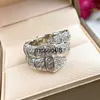 Band Rings European classic jewelry 925 sterling silver zircon double ring snake bone ring Women's personalized high-end fashion brand J230602