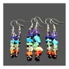 Dangle Chandelier Handwork 7 Reiki Chakra Healing Nce Energy Earrings Colorf Natural Crystal For Women Stretch Yoga Drop Delivery J Dhxog