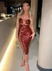 Party Dresses Bandage Cut Out Backless Midi Strapless Dress Women 2023 Summer Sexy Evening Party Bodycon Prom Dresses Elegant Night Clothes T230602