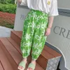 Şort çocuk çiçek pantolon yaz gevşek güneş kremi çok yönlü anti sivrisinek kızlar tasarım ince baskılı midhigh bel pantolon 230601
