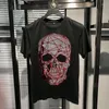 Herren-T-Shirts, hochwertiges Herren-T-Shirt, Persönlichkeit, superglänzend, übergroß, lockere Baumwolle, kurzärmelig