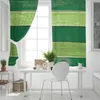 Занавес винтажный сарай деревянный зерно зеленый градиент спальня шторы
