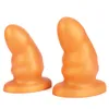 Enorme Expandir Plugs Anus Top Liquid Silicone Curvar Plug Anal Elástico Inserir Profundidade de Bumbum Músculos Exercícios Dilatador Próstata Massagem Bumbum Grande Haste AV Dildos Gays Lésbicas