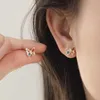 Boucles d'oreilles papillon colorées en Zircon incrusté de clous pour femmes jolie perle petite boucle d'oreille mariage anniversaire bijoux cadeau