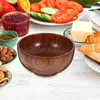 Bowls Solid Wood Bowl Multi-use Rice Japanese Dessert Soup Storage Noodle Ramen Round Salad Restaurant