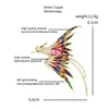 ピンブローチウリズビーラグジュアリーキュービックジルコニアフェニックス鳥女性に適した4色高品質の動物パーティーオフィスブローチギフト