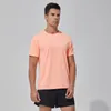 LL Outdoor T-shirt sportiva da uomo Uomo Quick Dry traspirante Top corto da uomo Manica Wrokout DT-905 Abbigliamento di marca di moda436346