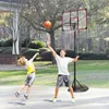 ポータブルバスケットボールフープシステムスタンド高さ調節可能7.5フィート-9.2フィート32インチバックボードとホイール付き青少年大人屋内屋外バスケットボールゴール