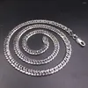 Zincirler Katı 925 STERLING Gümüş Kolye 6mm kaldırım/Küba Bağlantı Zinciri Istakoz Keleleme 19.7 "