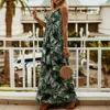 Grundläggande casual klänningar klänning Summer Hawaiian Bohemian ärmlösa kvinnor blommor kjol strand lång för vestido mantel kvinnliga kläder 230601