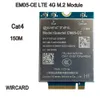 Modems EM05CE LTE 4G 카드 FDDLTE TDDLTE CAT4 150MBPS 4G 모듈 FRU 5W10V25794 랩탑