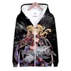 Herrtröjor granblue fantasy spel blixtlås tröja länge ärm kvinnor män hoodie harajuku streetwear 2023 casual style kläder