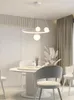 Pendant Lamps Bedroom LED Lamp Modern Minimalist Circle Magic Bean Art Dining Room Lighting Nordic Cafe Bar Home Decoration Chandelier