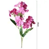 Fleurs décoratives 1 Branche Fleur Artificielle Anti-fade Pas D'arrosage Entretien Facile 3 Fourches Fleur De Prunier Faux Soie DIY Vase Décor À La Maison