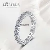 밴드 반지 Loriele Real 925 Silver Luxury Moissanite Full Enterity Diamond 약혼 반지 2.2ct Moissanite 웨딩 밴드 링 J230602