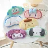 Venta al por mayor y al por menor de juguetes de peluche de dibujos animados diadema linda máscara de ojo para dormir viaje sombreado máscara de ojos aliviar la fatiga ocular felpa transpirable protección para los ojos