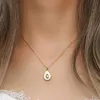 Summer Jewelry Cute Avocado Fruit Shell Pendant Necklace 18K Gold Plated Stainless Steel Necklace