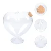 Vases Wishing Bottle Decorative Clear Plastic Container Landscape Heart Shaped Lid Bulk Wedding Carafe