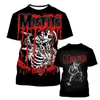 Camisetas Masculinas Scary Halloween Misfits Band Impressão 3D Camiseta Feminina Moda Masculina Casual Camiseta Engraçada Rua Tops Camisetas S-7XL J230602