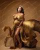 Robes Hors de l'épaule col en V robes de grossesse en tulle Aso Ebi grande taille robes de maternité en maille pour séance photo longue robe pour femme Africe
