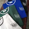 メンズTシャツメンメンカジュアルヒップホップルーズrhude編みTシャツ最高品質刺繍rhudeトップティーブラックブルーグリーンショートスリーブT230602